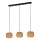 Eglo - Lustre suspenso por cabo 3xE27/40W/230V castanho