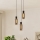 Eglo - Lustre suspenso por cabo 3xE27/4W/230V preto/fumê