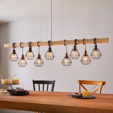 Eglo - Lustre suspenso por cabo TOWNSHEND 9xE27/60W/230V