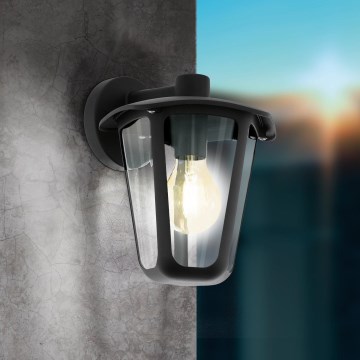 Eglo - Luz de parede de exterior 1xE27/60W/230V preto antigo IP44