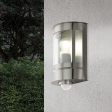 Eglo - Luz de parede de exterior com sensor 1xE27/60W/230V IP44