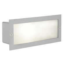 EGLO - Luz de parede exterior 1xE27/60W prata/branco IP44