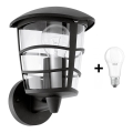 Eglo - Luz de parede LED de exterior 1xE27/8,5W/230V IP44