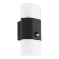 Eglo - Luz de parede LED de exterior com sensor 2xLED/5,5W/230V IP44