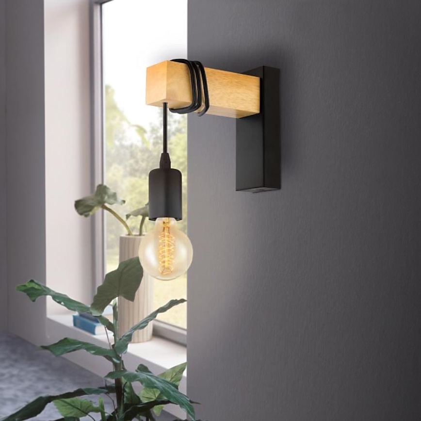 Eglo - Luz de parede TOWNSHEND 1xE27/10W/230V
