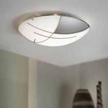 EGLO - Luz de teto parede 1 x E27/60W prata / branco