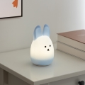 Eglo - Luz Noturna Infantil Recarregável LED RGBW com Controlo Tátil, LED/5W/5V, 1200 mAh, Coelho