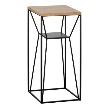 Eglo - Mesa de cabeceira 65,5x30,5 cm preto/castanho