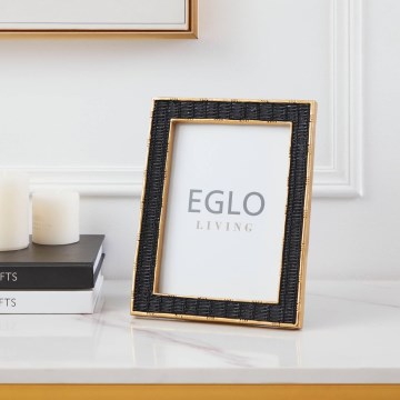 Eglo - Moldura para foto 13x18 cm preto/dourado