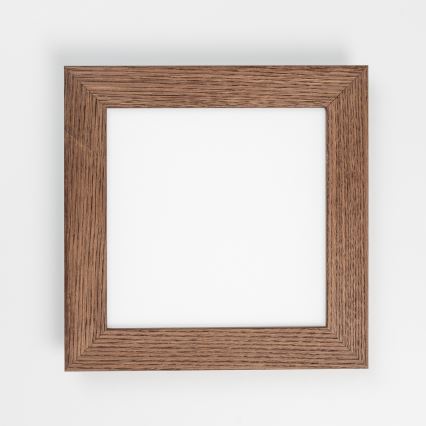 Eglo - Painel de sobrepor LED RGBW dimmerizável SALOBRENA-C WOOD LED/16W/230V 2700-6500K 34x34 cm castanho escuro + controlo remoto