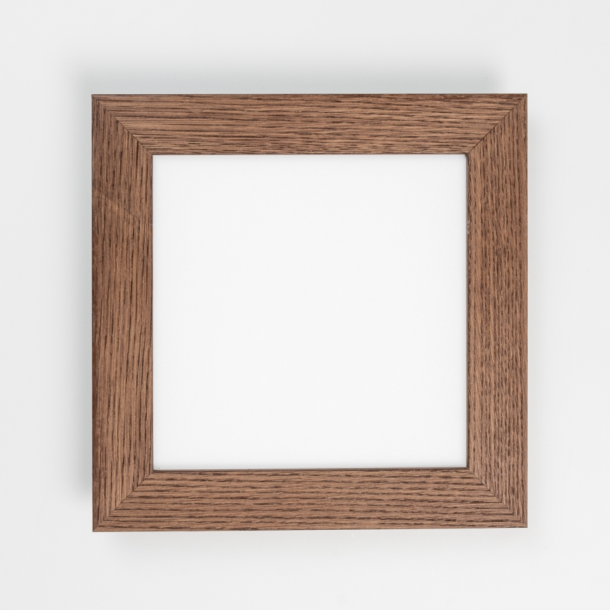 Eglo - Painel de sobrepor LED RGBW dimmerizável SALOBRENA-C WOOD LED/16W/230V 2700-6500K 34x34 cm castanho escuro + controlo remoto