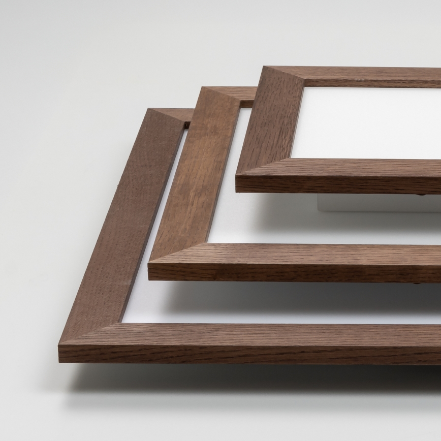 Eglo - Painel LED de sobrepor SALOBRENA WOOD LED/31W/230V 64x64 cm castanho escuro