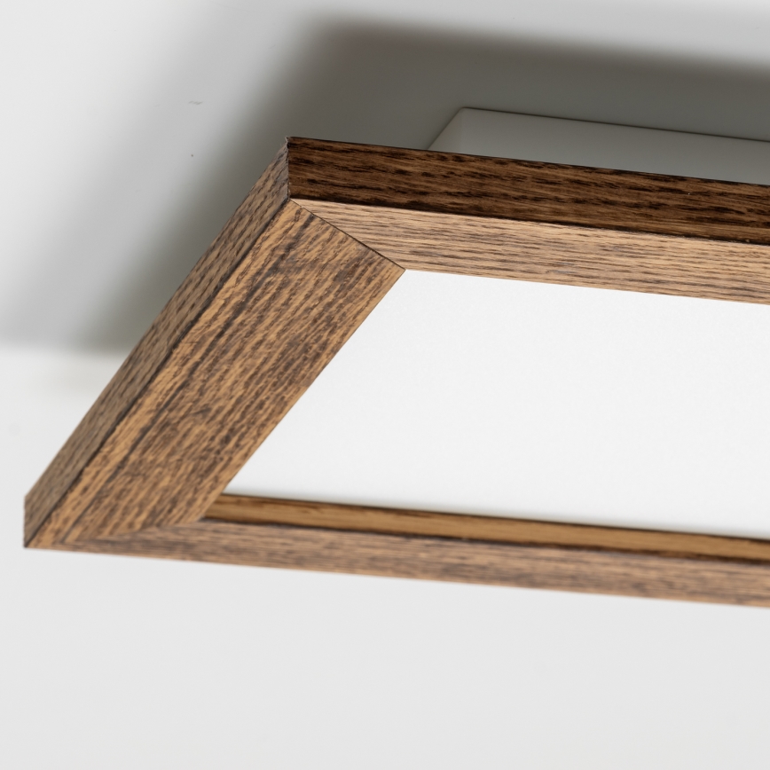 Eglo - Painel LED de embutir dimmerizável SALOBRENA 2 WOOD LED/16W/230V 4000K 34x34 cm castanho