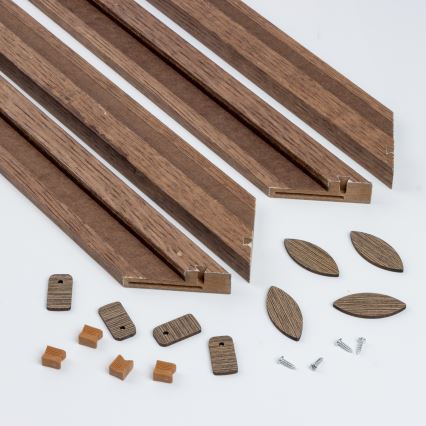 Eglo - Painel LED de embutir regulável POZZALLO WOOD LED/21W/230V 2700-6500K 49,5x49,5 cm castanho escuro + comando à distância