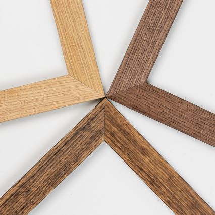 Eglo - Painel LED RGB embutido dimmerizável SALOBRENA-C WOOD LED/30,5W/230V 2700-6500K 64x64 cm castanho + comando à distância