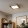 Eglo - Painel LED RGBW dimerizável sobreposto SALOBRENA-C WOOD LED/16W/230V 2700-6500K 34x34 cm castanho + comando remoto