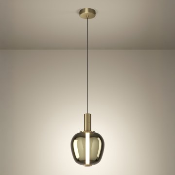 Eglo - Pendente LED dimerizável em cabo LED/6W/230V + LED/1,6W 2200-6500K Ø 25 cm dourado