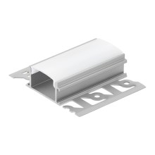 Eglo - Perfil incorporado para tiras LED 62x14x2000 mm branco