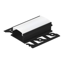 Eglo - Perfil integrado para tiras LED 62x14x1000 mm preto