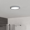 Eglo - Plafon LED de tecto para casa de banho, 11,5 W (230 V), 2700/4000/6500 K, Ø 21,1 cm, IP44, acabamento cromado brilhante