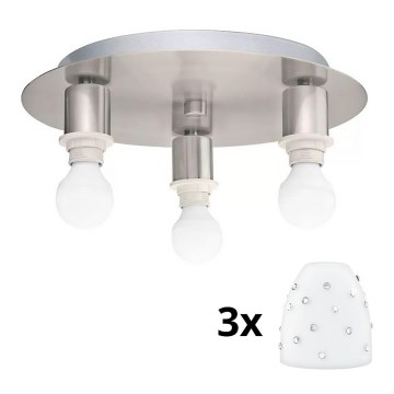 Eglo - Plafon LED MY CHOICE 3xE14/4W/230V cromo mate/branco