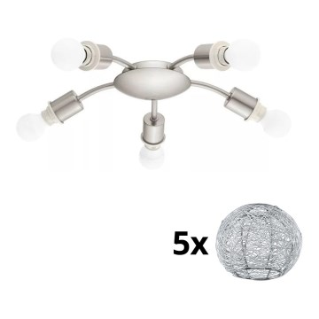 Eglo - Plafon LED MY CHOICE 5xE14/4W/230V cromo mate
