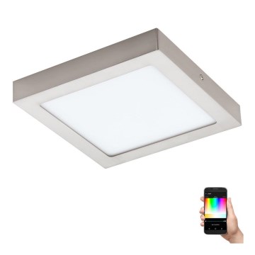 Eglo - Plafon LED RGBW dimerizável FUEVA-C LED/15,6W/230V Bluetooth 22,5x22,5 cm