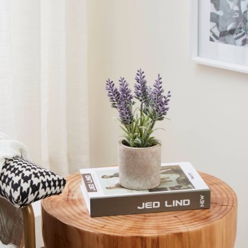 Eglo - Planta artificial em vaso 22x8 cm lavanda