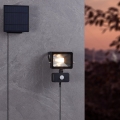 Eglo - Refletor solar LED com sensor: 15 LEDs, 0,03 W cada / 3,7 V, 2600 mAh, IP44