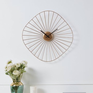 Eglo - Relógio de parede 1xAA 50x50 cm dourado