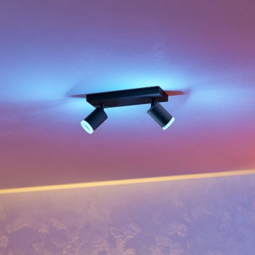 Eglo - Spot LED RGBW dimerizável 2xLED/3,7W/230V 2700-6500K preto