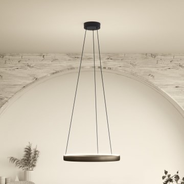 Eglo Stars of Light - Lustre LED dimerizável suspenso por cabo com sensor de movimento 2xLED/25W/230V 2200-6500K Ø 80 cm castanho