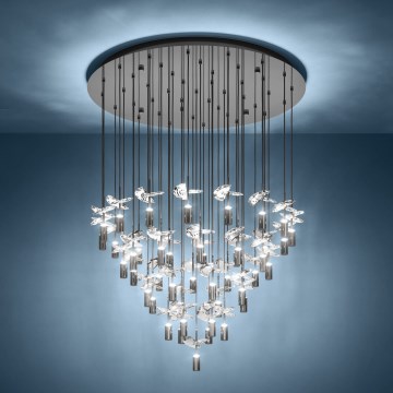 Eglo Stars of Light - Lustre LED suspenso por cabo 43xLED/2,1W/230V 2200/3000/4000K cromado brilhante