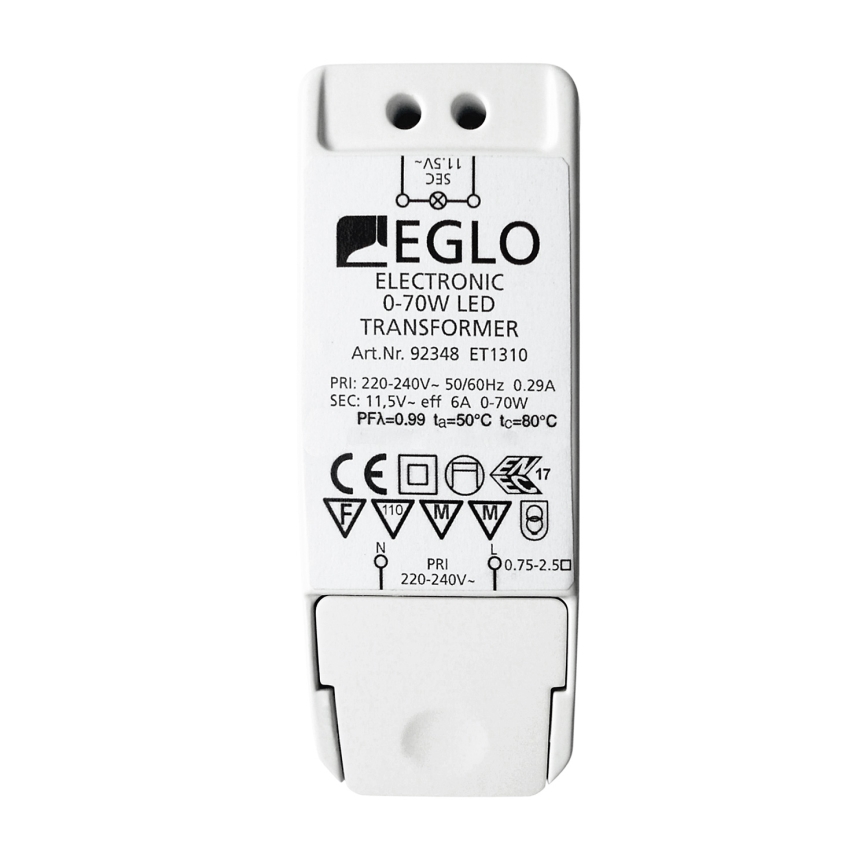 Eglo - Transformador elétrico 70W/230V/11,5V AC