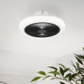 Eglo - Ventoinha de teto LED com regulação LED/25,5W/230V preto + controlo remoto