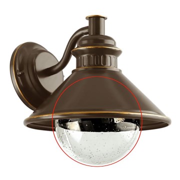 Eglo - Vidro de substituição para candeeiro de parede ALBACETE transparente