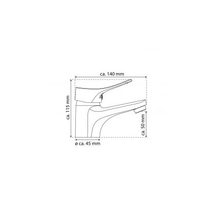 Eisl NI075VECR - Misturadora para lavatório + válvula de escoamento com transbordo VERONA cromo brilhante