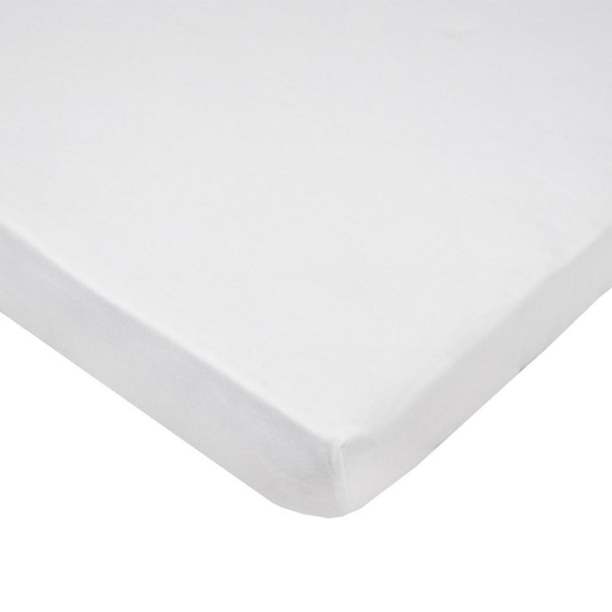 EKO - Lençol impermeável com faixa elástica JERSEY 120x60 cm branco