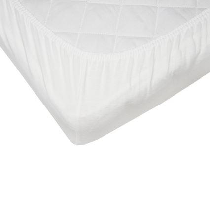 EKO - Lençol impermeável com faixa elástica JERSEY 120x60 cm branco