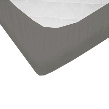 EKO - Lençol impermeável com faixa elástica JERSEY 120x60 cm cinzento