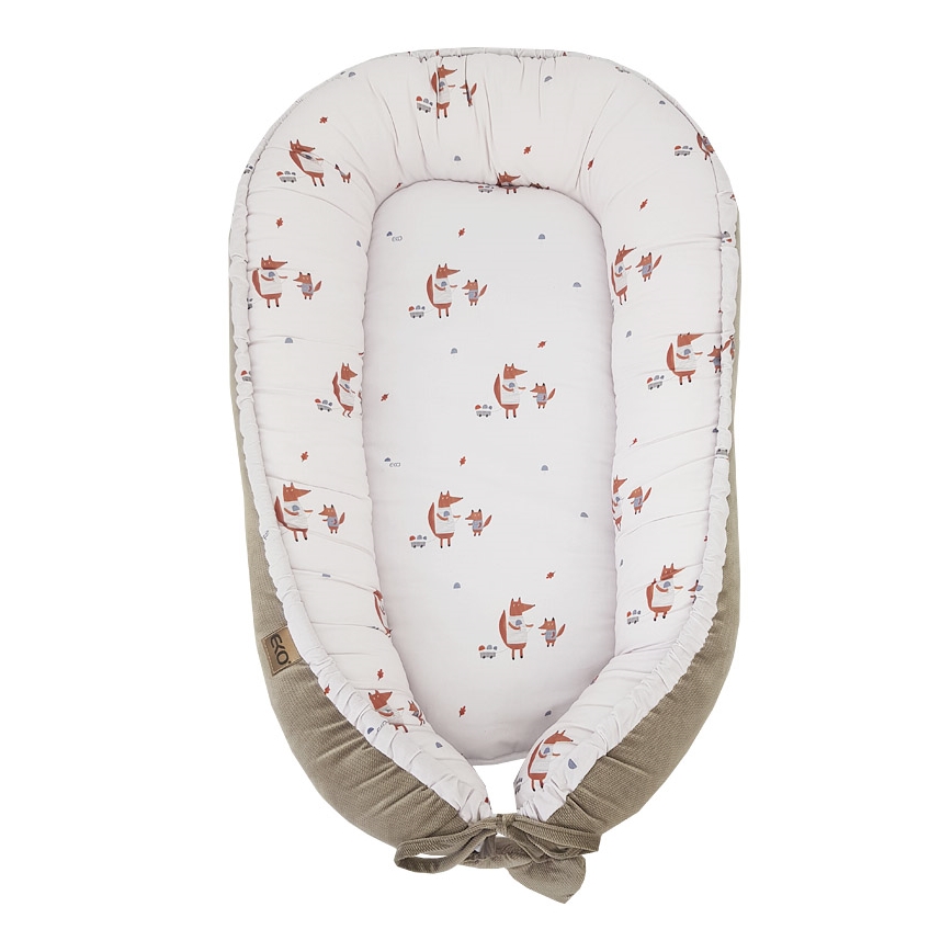 EKO - Ninho de bebé de algodão FOX 90x60 cm