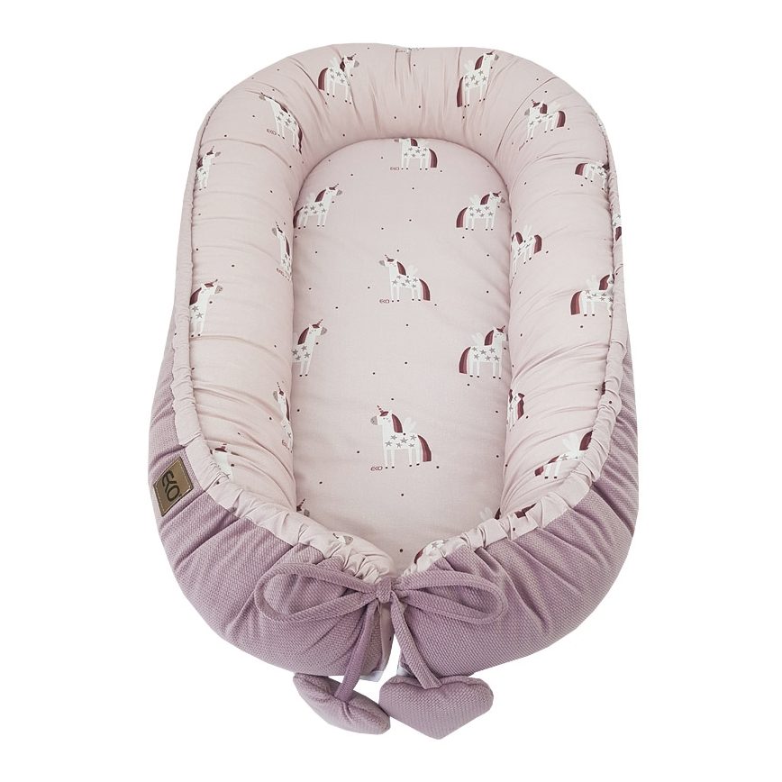 EKO - Ninho de bebé de algodão UNICORN 90x60 cm