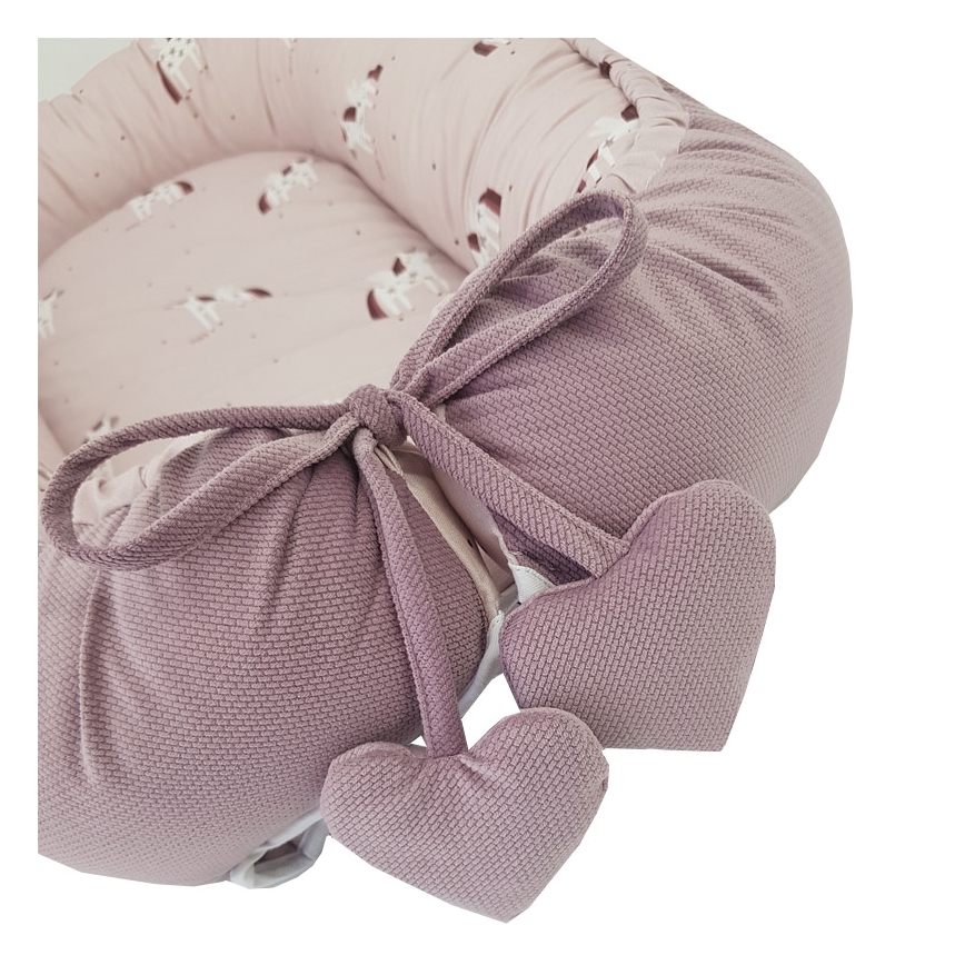 EKO - Ninho de bebé de algodão UNICORN 90x60 cm