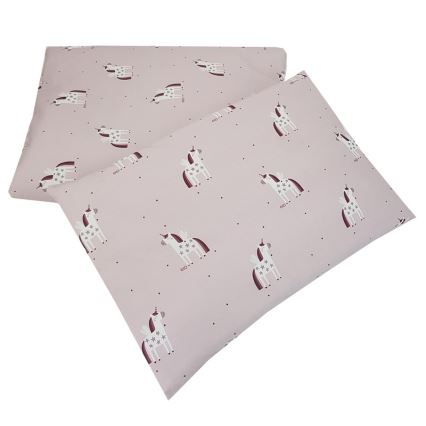EKO - Roupa de cama de musselina de algodão para o berço UNICORN 2 peças