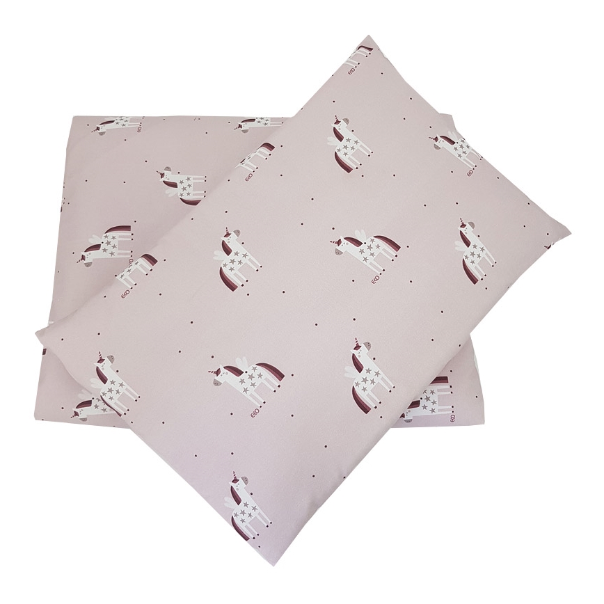 EKO - Roupa de cama de musselina de algodão para o berço UNICORN 2 peças