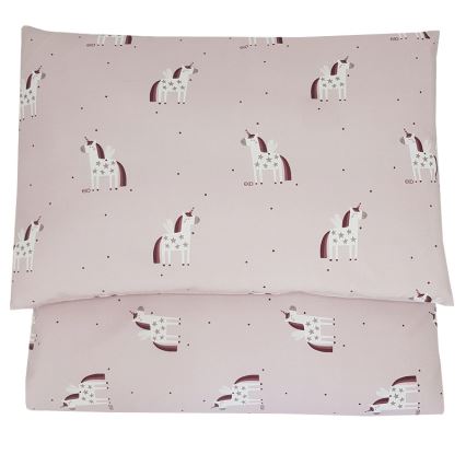 EKO - Roupa de cama de musselina de algodão para o berço UNICORN 2 peças