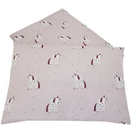 EKO - Roupa de cama de musselina de algodão para o berço UNICORN 2 peças