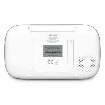 ELDONEX EBM-1010-WH - Babá eletrônica infantil com monitor 5V/2000 mAh