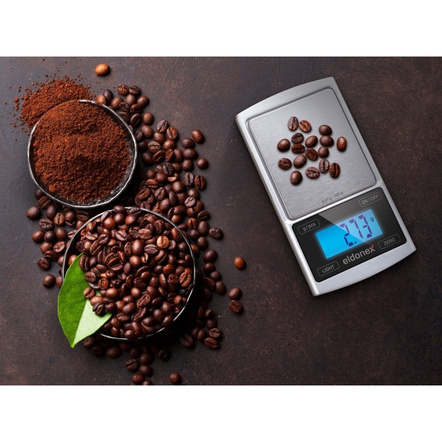 ELDONEX EKS-4040-SL - Balança de alta precisão 2xCR2032 prateado