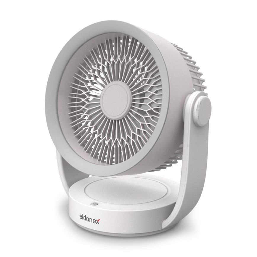 ELDONEX ESF-1010-WH - Ventilador de mesa recarregável 9W/5V 4000 mAh branco